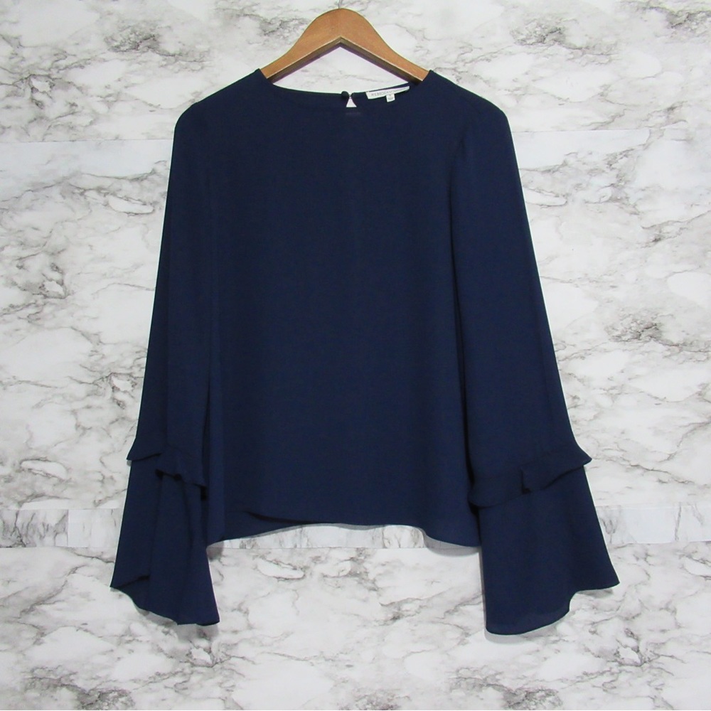 Rebecca Minkoff Blue Shanaya Blouse Size Small